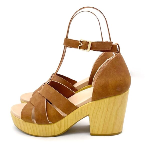 Dr. Scholl’s Blissful Platform Clog Sandal Brown Faux Leather Women's Size 8.5 - Picture 6 of 16